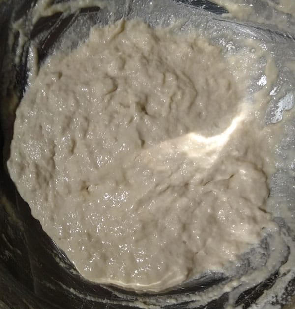 Pizza poolish just mixed