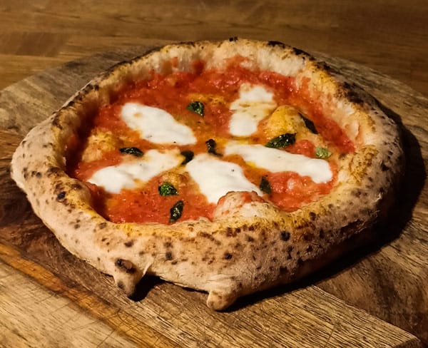 Pizza made in Ooni pizza oven