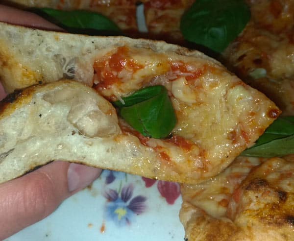 The taste of sourdough pizza