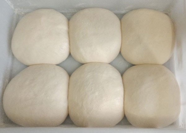 Dough balls proofing